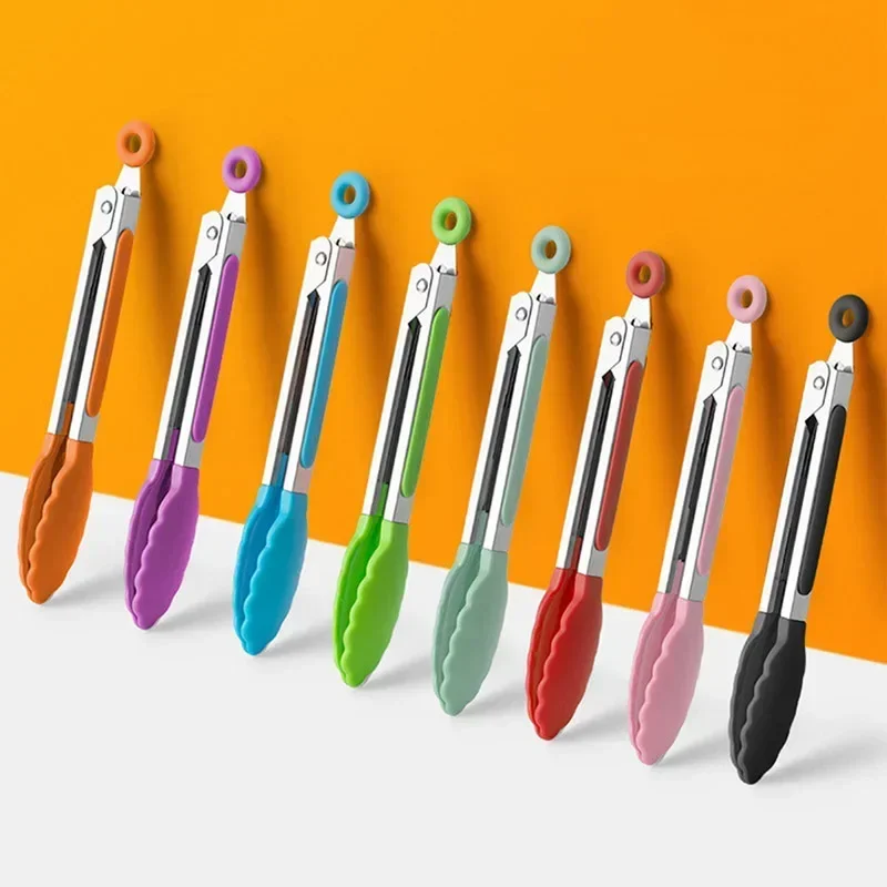 Kitchen Gadgets That Make Life Easier - 7 Inch Non-Slip Food Tongs Creative