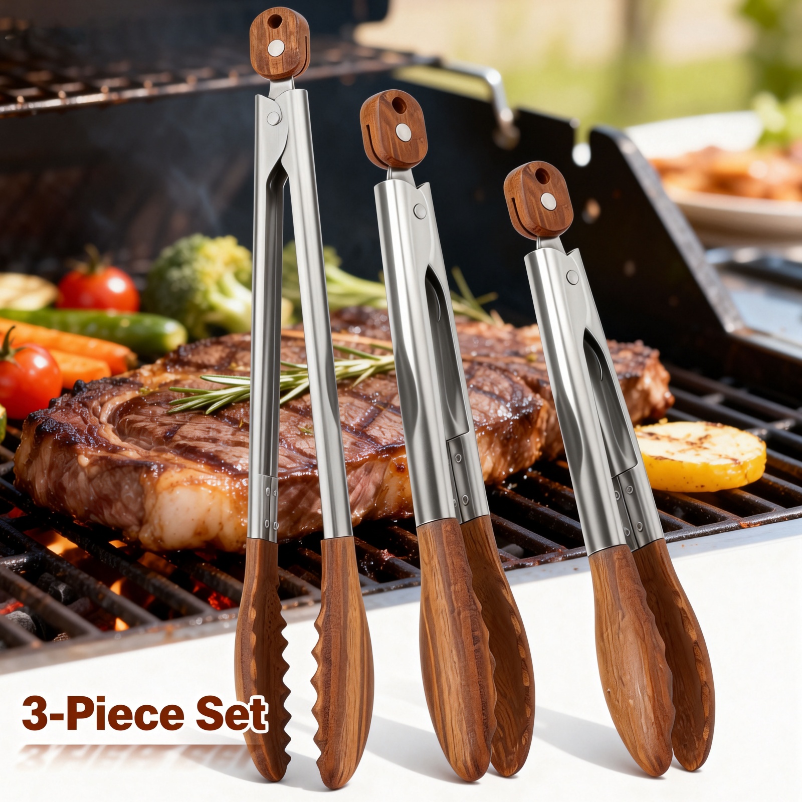 Kitchen Gadgets That Make Life Easier - 2/3 Pcs Food Tongs Walnut Wood