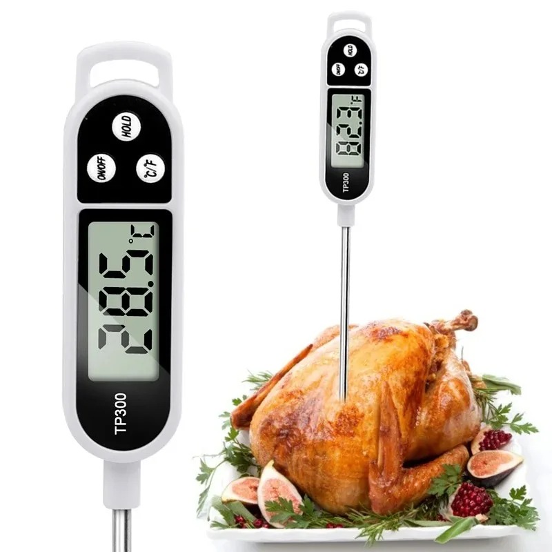 Meat Thermometer - Stainless Steel Probe Cooking Food, Barbecue