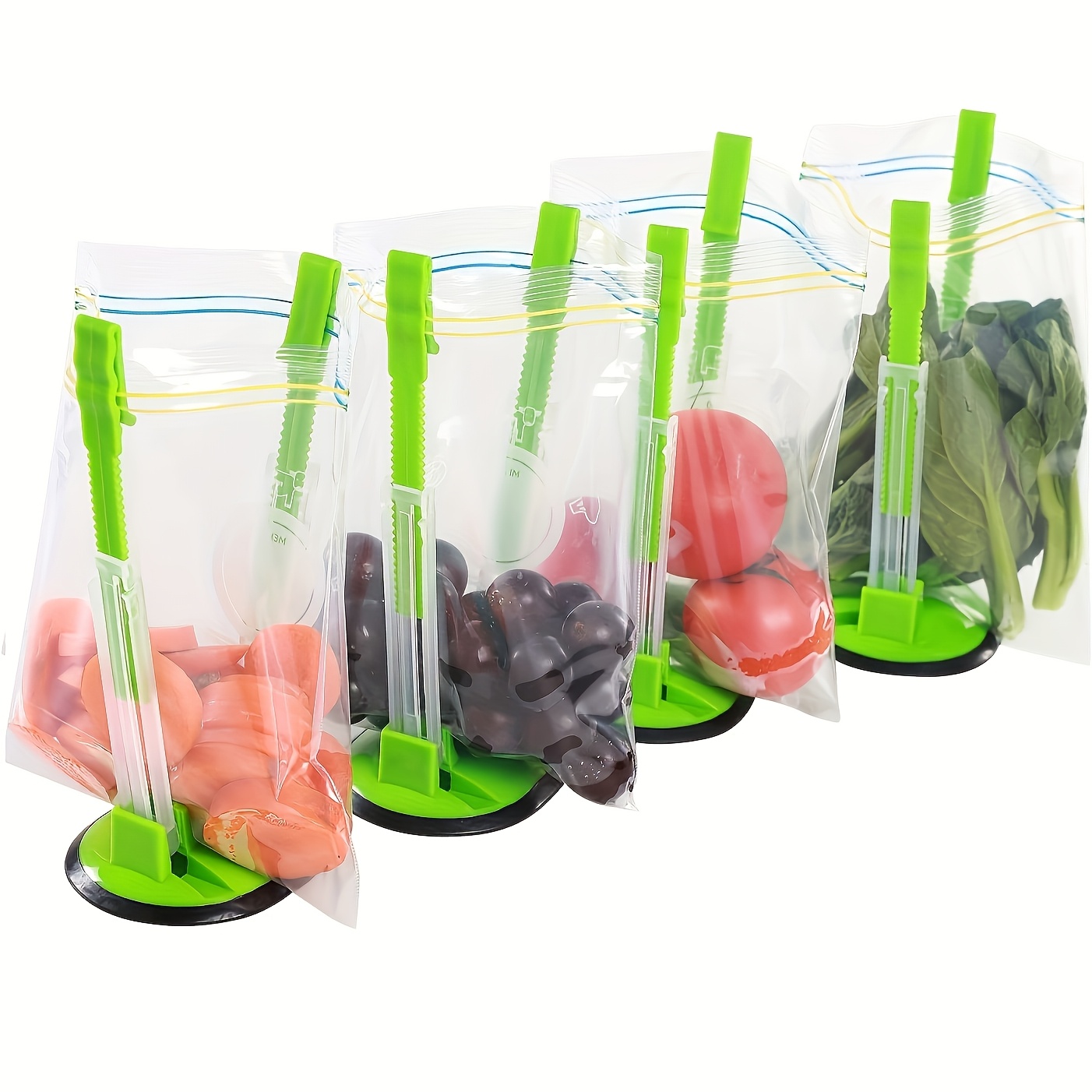 Zipper Bag Holder Plastic Adju - Kitchen Gadgets Rack Storage บทวิจารณ์และราคา