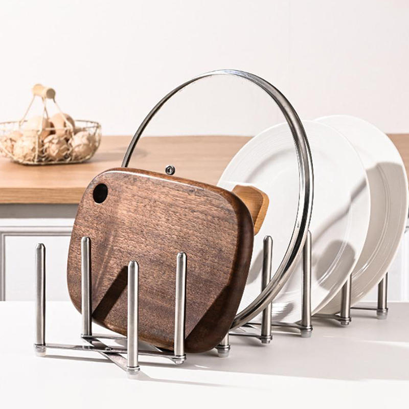 Pot Lid Rack Pan Lid Organizer - Kitchen Gadgets Rack Storage บทวิจารณ์และราคา