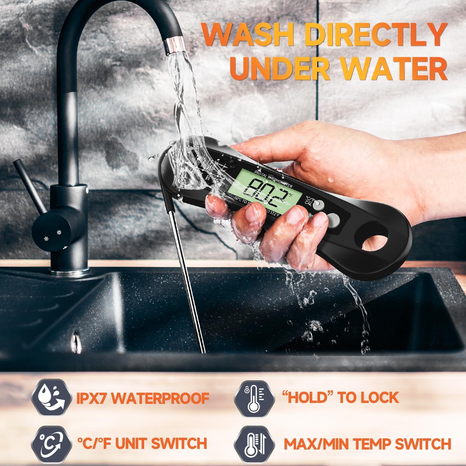 Digital Meat Thermometer Water - Meat Thermometer บทวิจารณ์และราคา