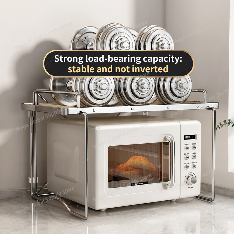 2-layer Microwave Oven Storage - Kitchen Gadgets Rack Storage บทวิจารณ์และราคา