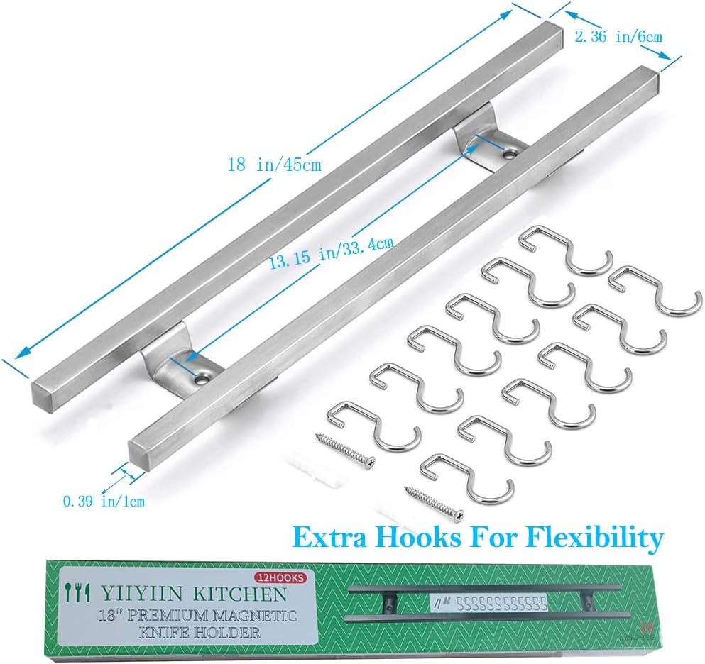 18 Inch Magnetic Knife Holder  - Magnetic Knife Strip บทวิจารณ์และราคา