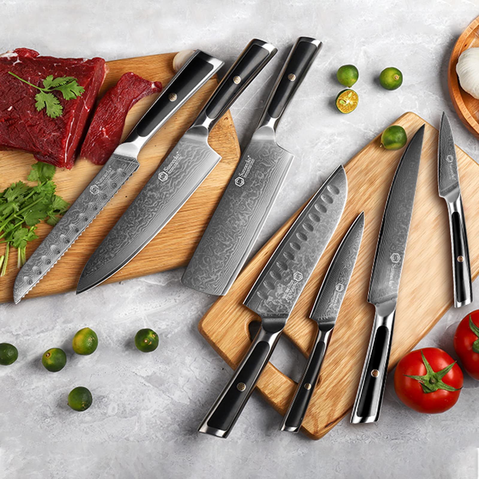 Sunnecko Damascus Steel Kitche - Kitchen Gadgets Japanese บทวิจารณ์และราคา