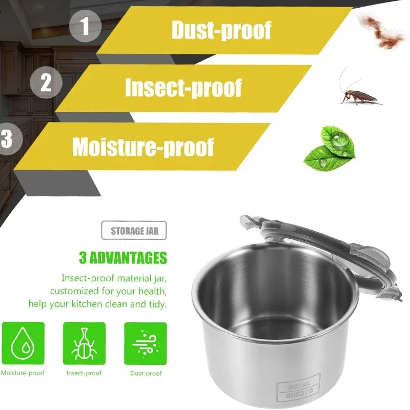 Stainless Steel Food Container - Kitchen Gadgets Storage Ideas บทวิจารณ์และราคา