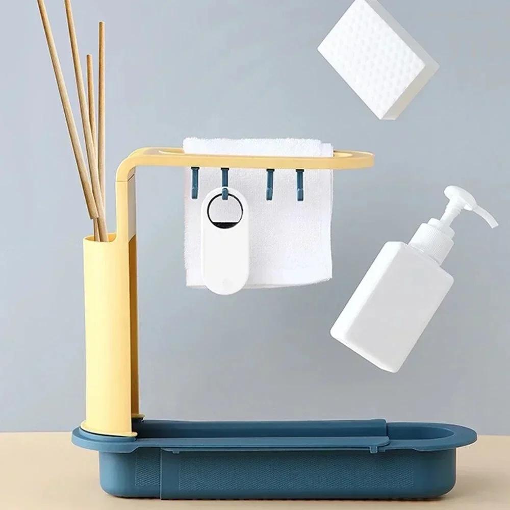 Telescopic Sink Storage Rack M - Kitchen Gadgets Rack Storage บทวิจารณ์และราคา