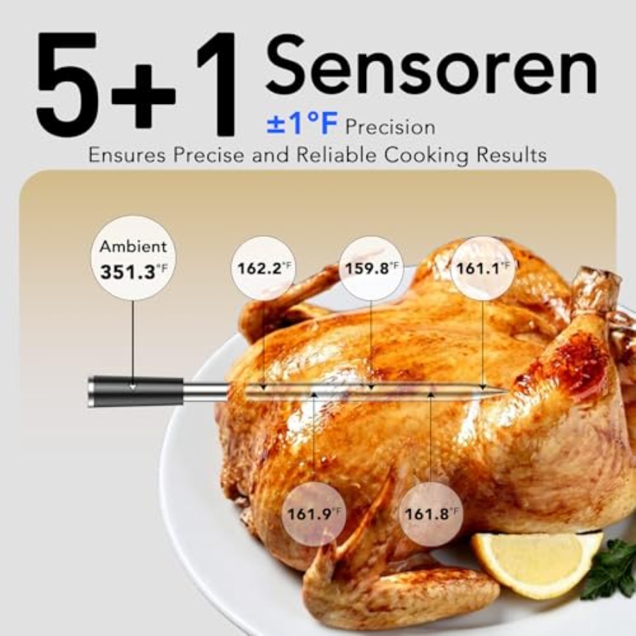Wireless Meat Thermometer Blue - Meat Thermometer บทวิจารณ์และราคา