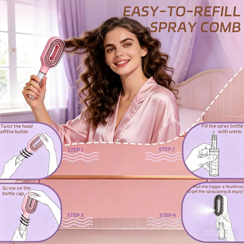 2 in 1 Sprayer Hairbrush Detan - Oil Mister Spray Bottle บทวิจารณ์และราคา