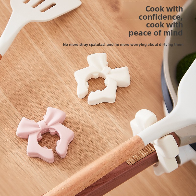 Bowknot Silicone Kitchen Utens - Kitchen Gadgets Rack Storage บทวิจารณ์และราคา