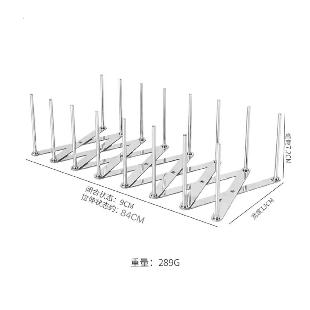 1pc Foldable Stainless Steel P - Kitchen Gadgets Rack Storage บทวิจารณ์และราคา