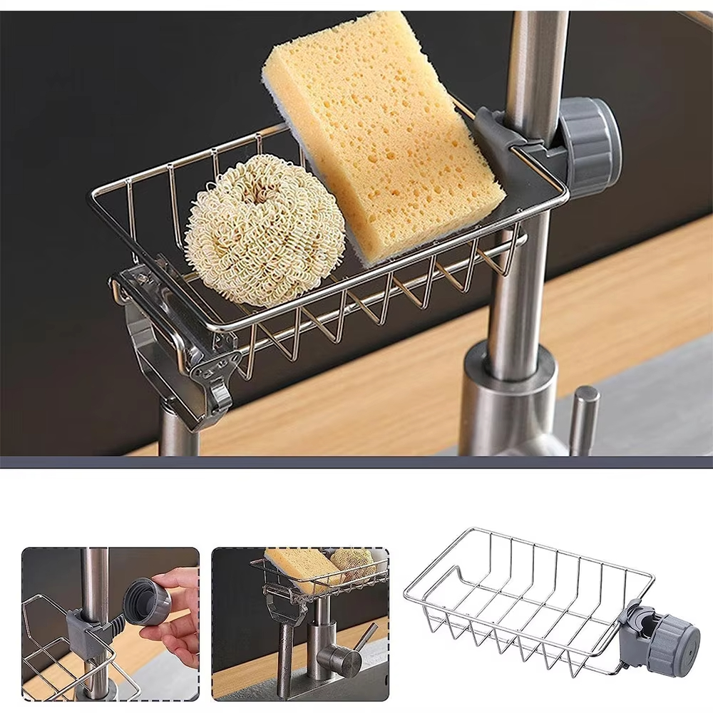 Kitchen Sink Drain Rack Sponge - Kitchen Gadgets Storage Ideas บทวิจารณ์และราคา