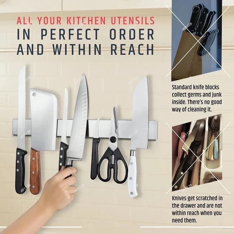 Wall Mounted Magnetic Knife Ho - Magnetic Knife Strip บทวิจารณ์และราคา