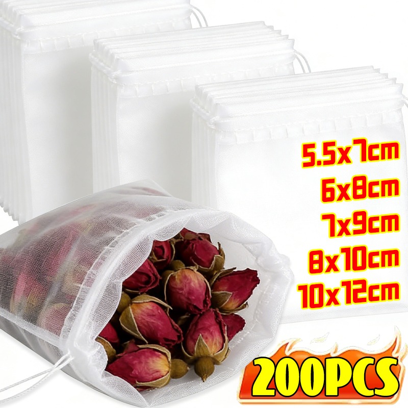 200/50Pcs Nylon Tea Bags Small - Kitchen Gadgets That Make Life Easier บทวิจารณ์และราคา