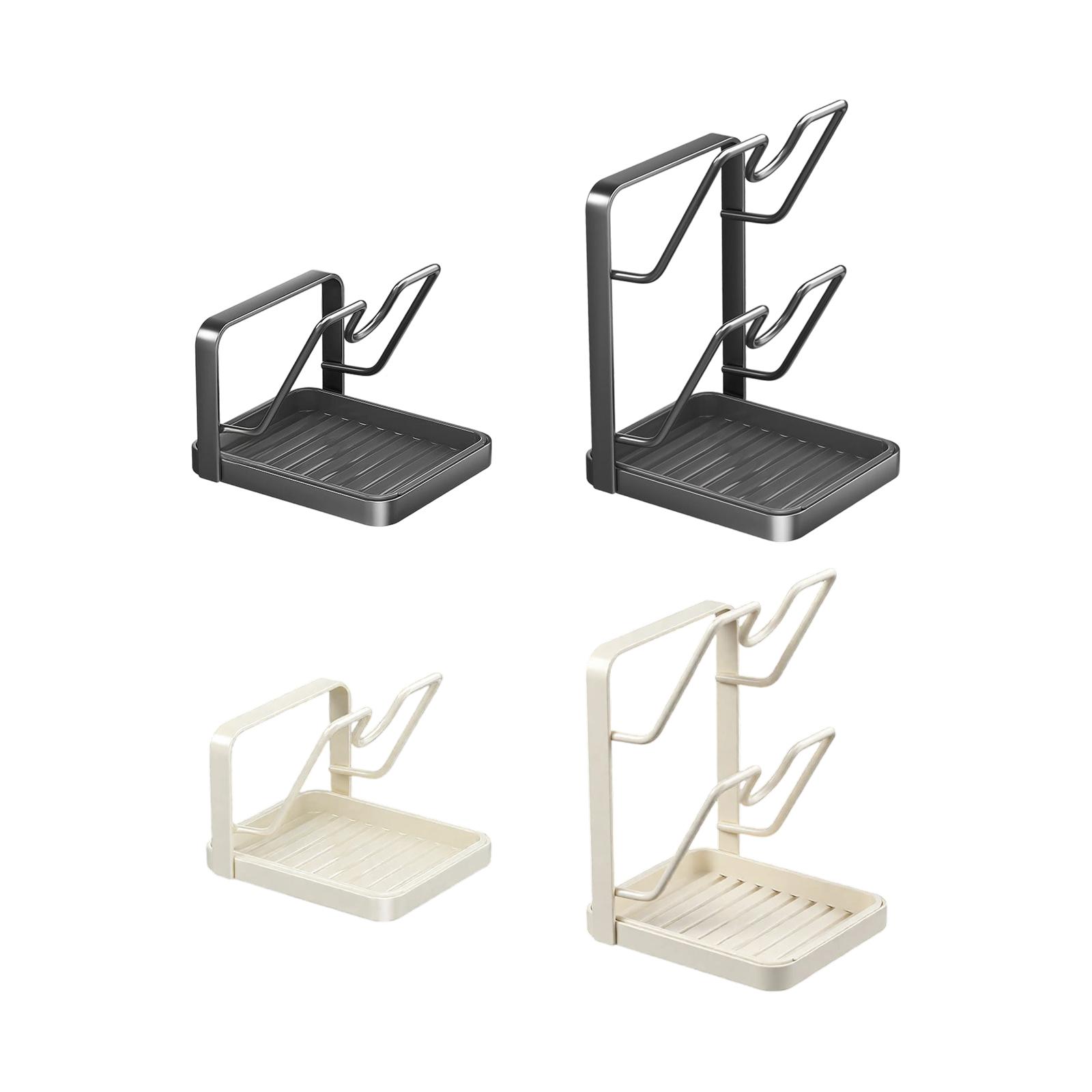 Pot Lid Storage Rack with Drip - Kitchen Gadgets Rack Storage บทวิจารณ์และราคา