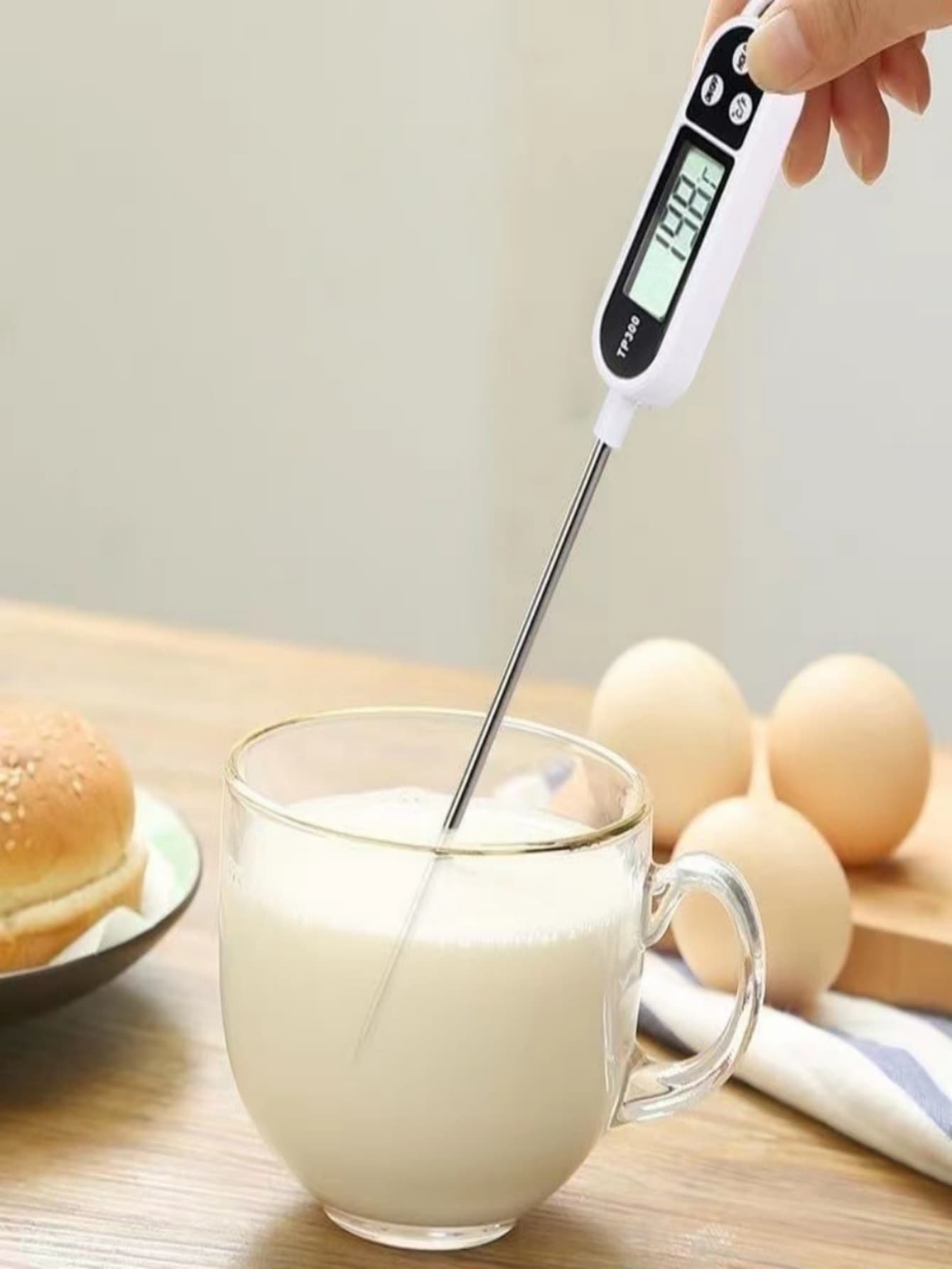 1pc Stainless Steel Digital Fo - Meat Thermometer บทวิจารณ์และราคา