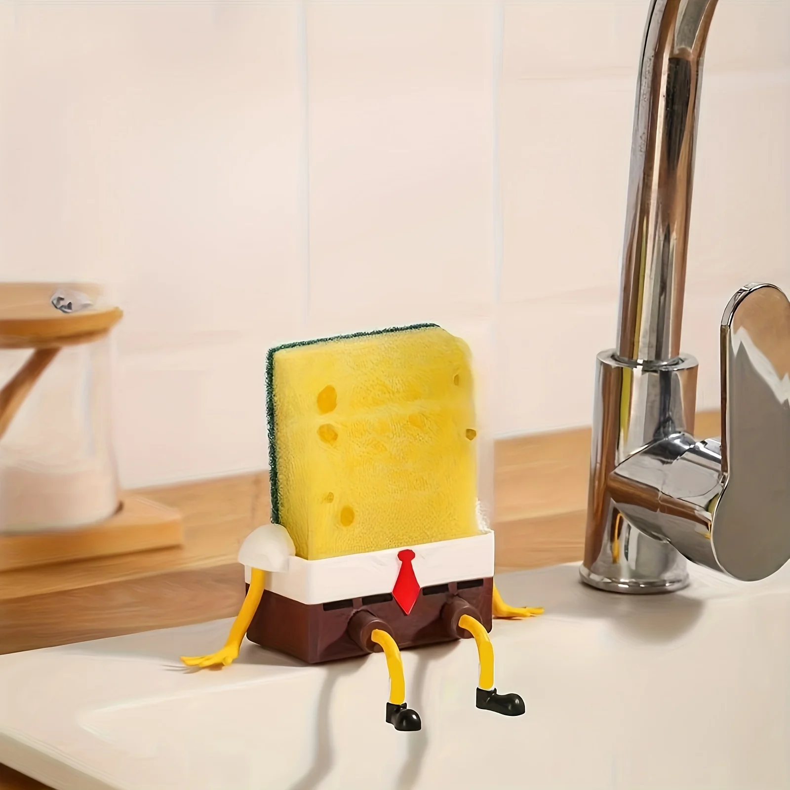 1pc Cartoon Sponge Drain Rack  - Kitchen Gadgets Storage Ideas บทวิจารณ์และราคา