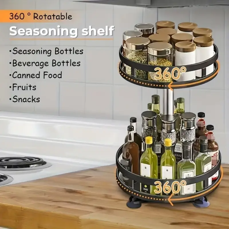 3-Tier Metal Rotating Organize - Kitchen Gadgets Storage Ideas บทวิจารณ์และราคา