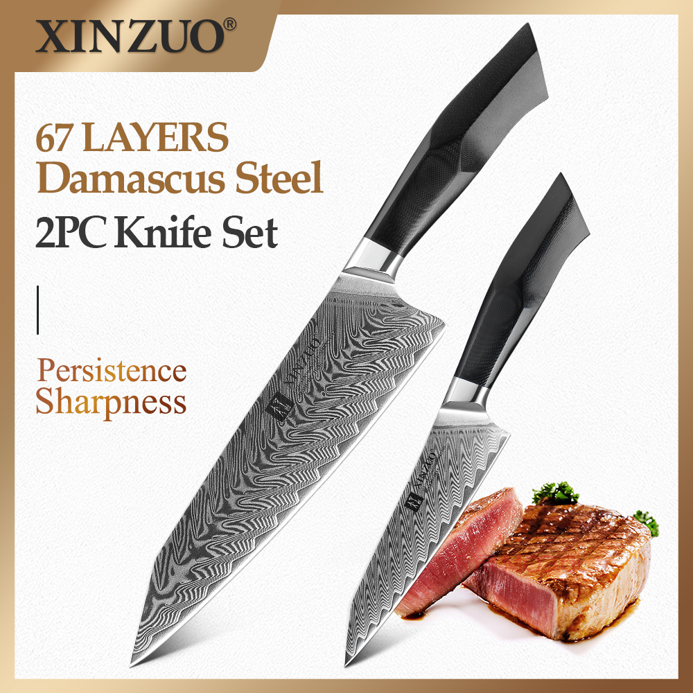XINZUO 2PCS Kitchen Knives Set - Kitchen Gadgets For Chefs บทวิจารณ์และราคา
