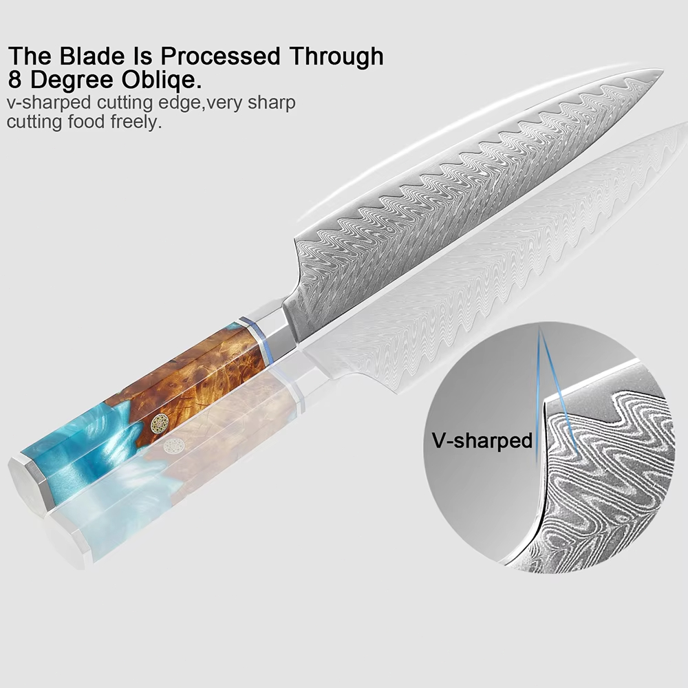 Japanese 67-Layer Damascus Ste - Kitchen Gadgets Japanese บทวิจารณ์และราคา